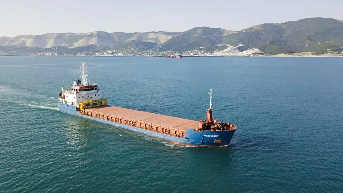 The MV Trinity, carrying her previous name of Nazim Bey, pictured by Anatoliy Sin at Novorossiysk in the Black Sea.