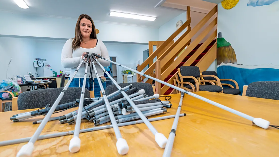 GBA orientation and mobility instructor Chantelle Tucker