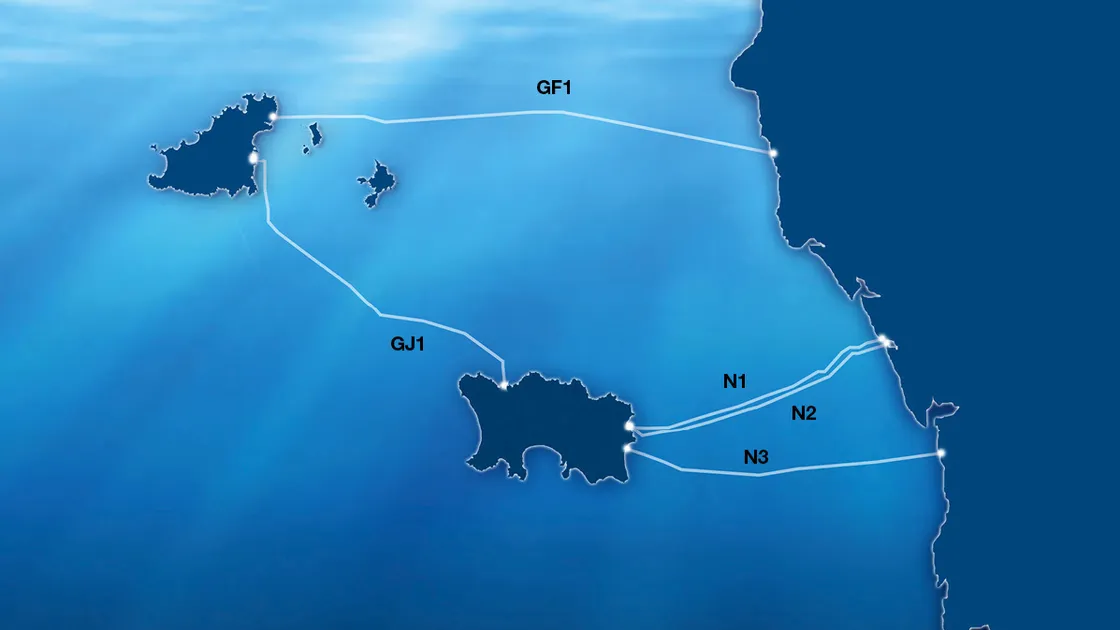 The power cables between the Channel Islands and France.