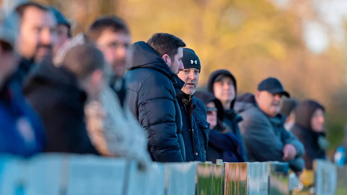 Vale Rec coach Mark Romeril watching the game. (Picture by Peter Frankland)
