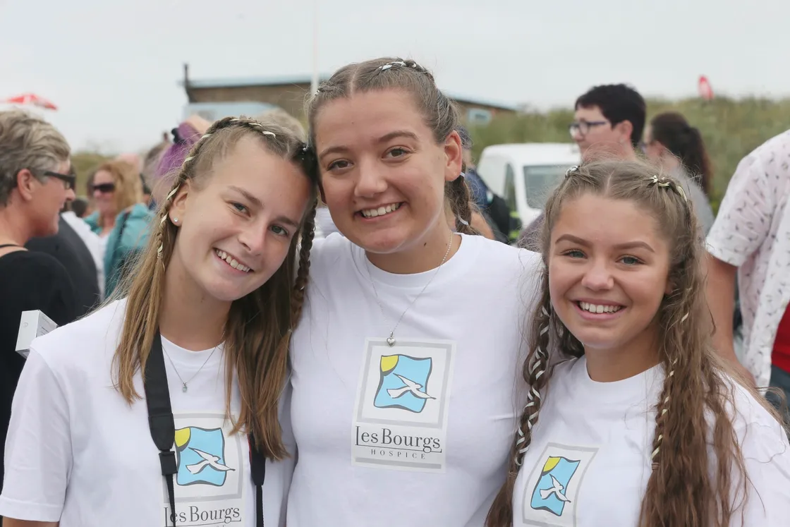 Zoe Collins, centre, organised the walk. She is pictured with friends Charlotte Green, left, and Chloe Brown all 17. (28484263)