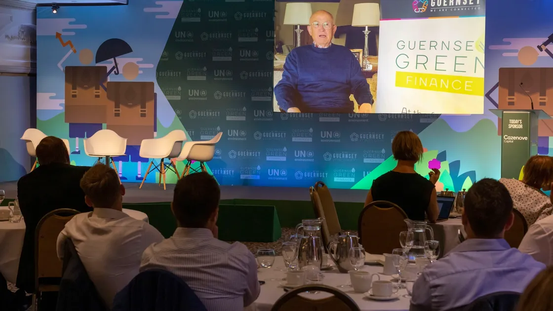 Jon Moulton addressing the audience at Sustainable Finance Week. (29637027)