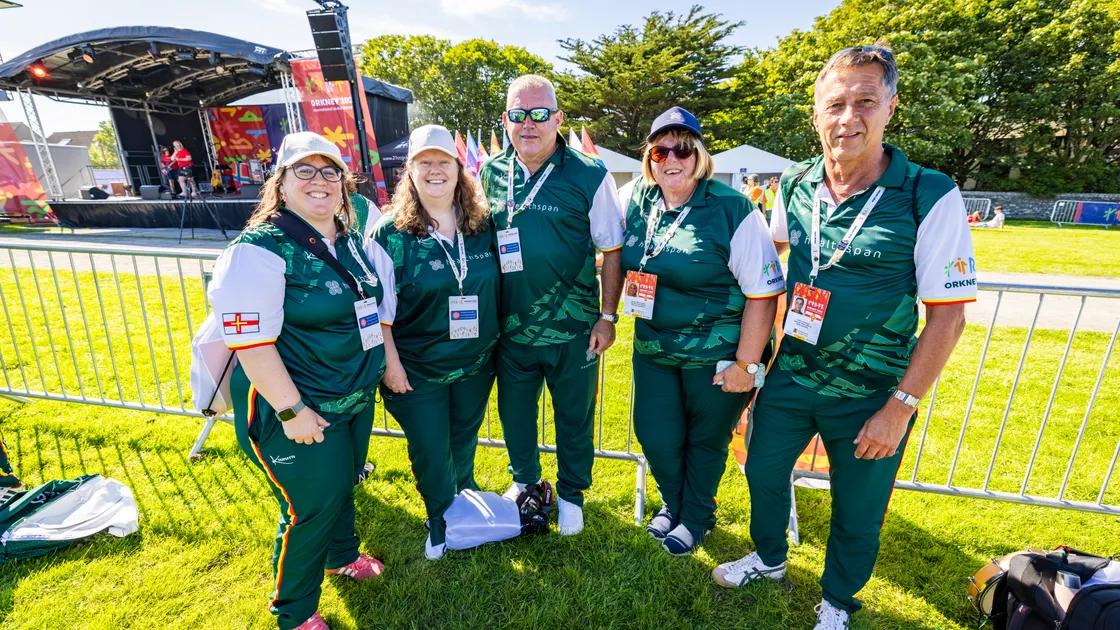 Jackson and the rest of the Giga team at the opening ceremony in Orkney last year