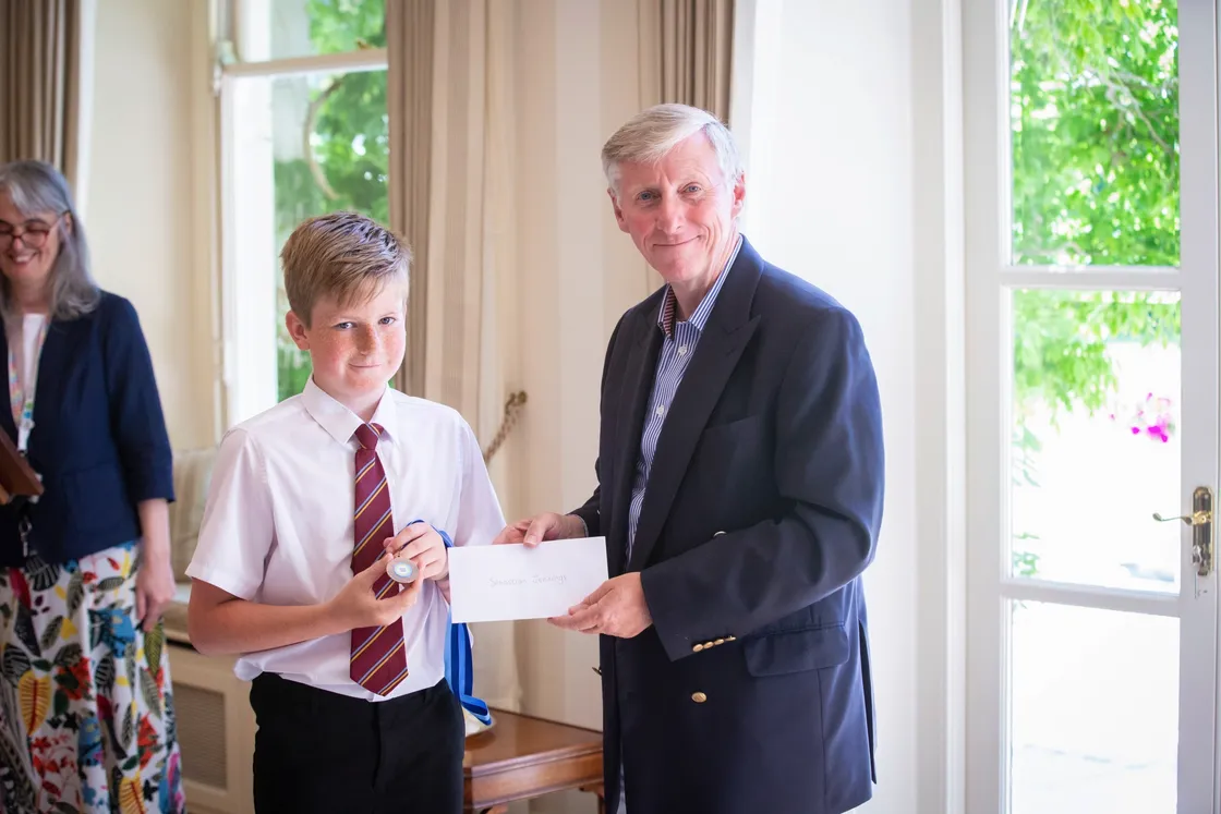 Picture By Peter Frankland. 29-06-20 Heritage 75 school poetry competition awards presentation at Government House. Seb Jennings. (28413318)