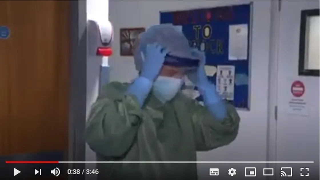 Screen grab from the States of Guernsey's explanatory PPE video. (28091115)