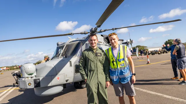 Wildcat helicopter visit for Meet the Pilots is a family affair