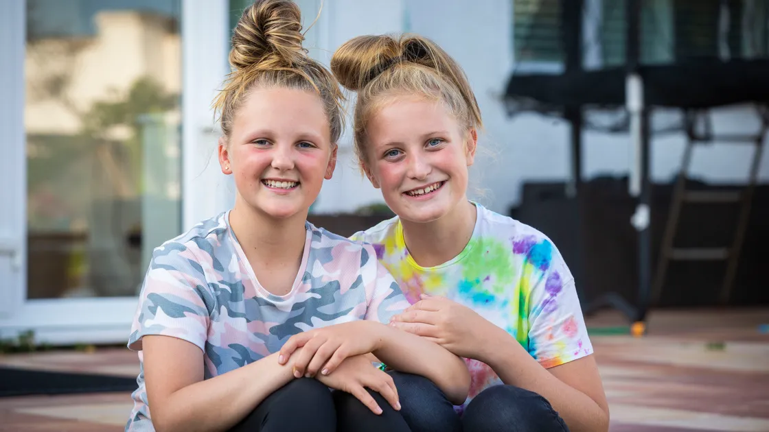 Amelie Rochester, left, and Katie Lloyd, both 11 years old, have raised over £600 between them by doing the World Aid Walk. (Picture by Sophie Rabey, 28713634)