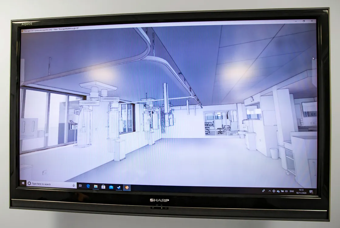 Clinicians have been using virtual reality technology to help visualise plans for the upgrades to the PEH. (Picture by Sophie Rabey, 28918087)