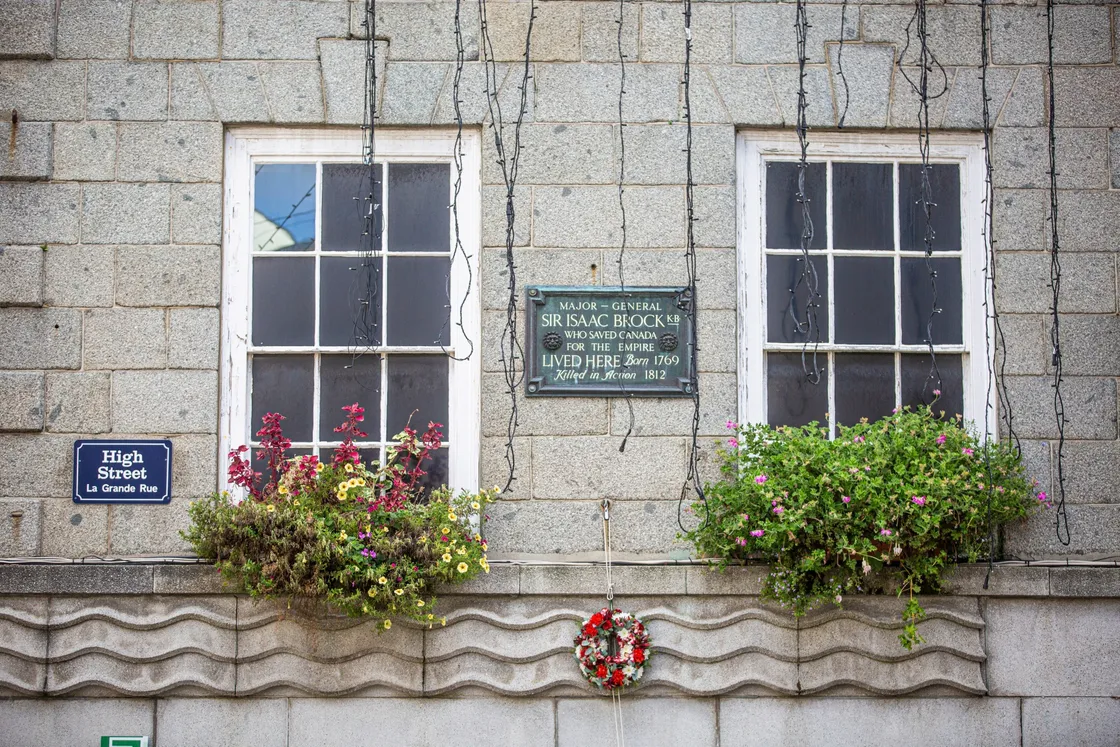 The plaque on Boots is a permanent reminder of Sir Isaac Brock. (28794668)