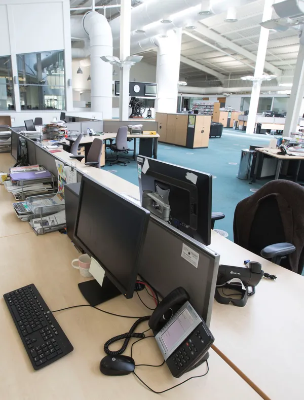 Empty offices of the Guernsey Press. (27852561)