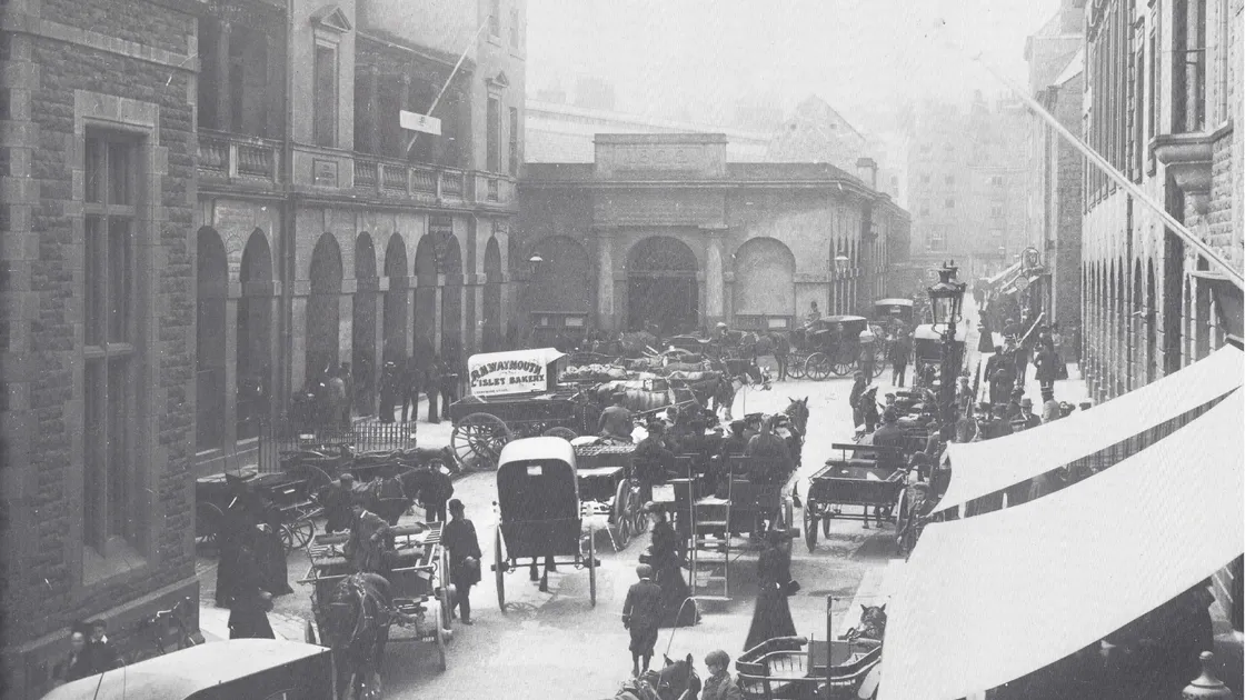 The bustling Market Square that would have been familiar to Victor Hugo.  