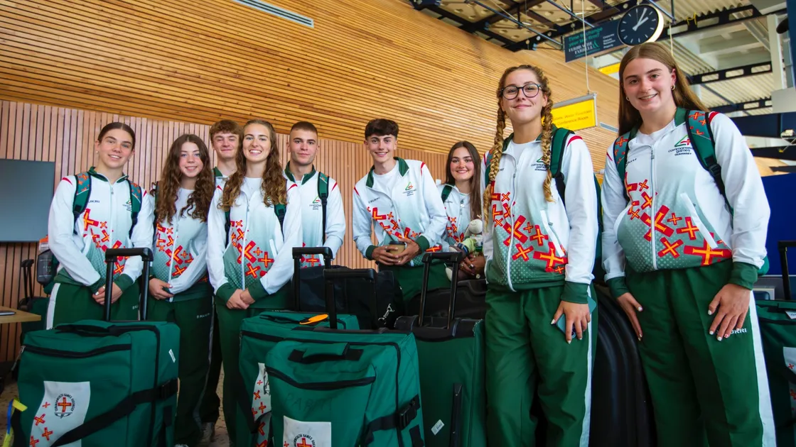 After overcoming some travel delays on Monday, Guernsey's Youth Commonwealth Games athletes are now on their way to Trinidad. (Picture by Luke Le Prevost)