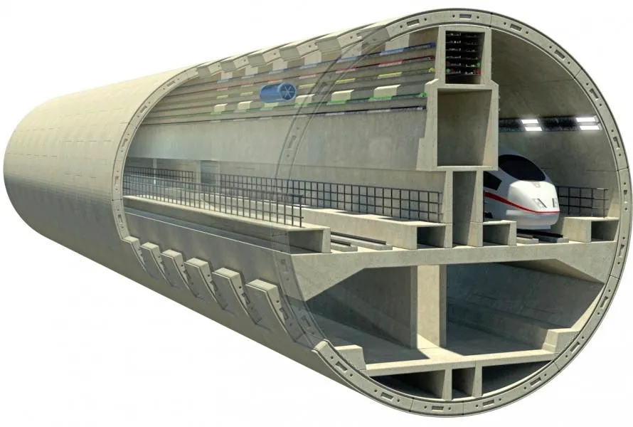 Bored rail tunnel. (26966203)