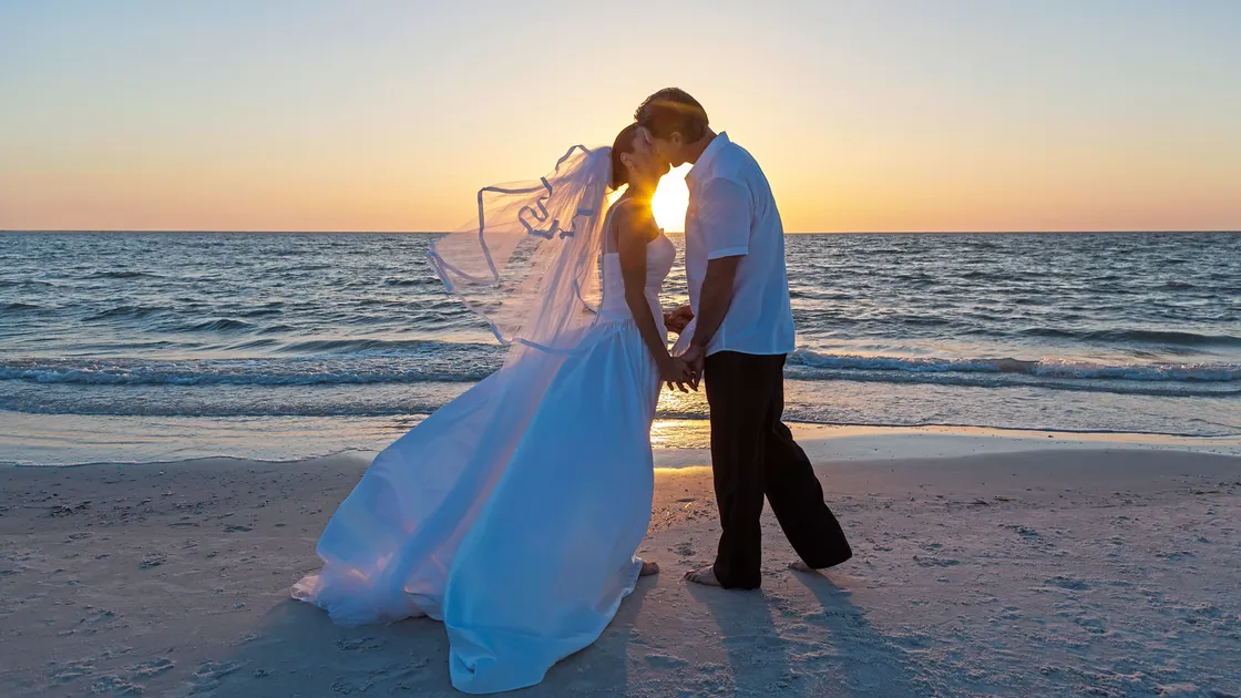A number of couples have had wedding photographs taken on the beach, but if the States approves proposed changes to the 1919 law, the ceremony could be held there.
