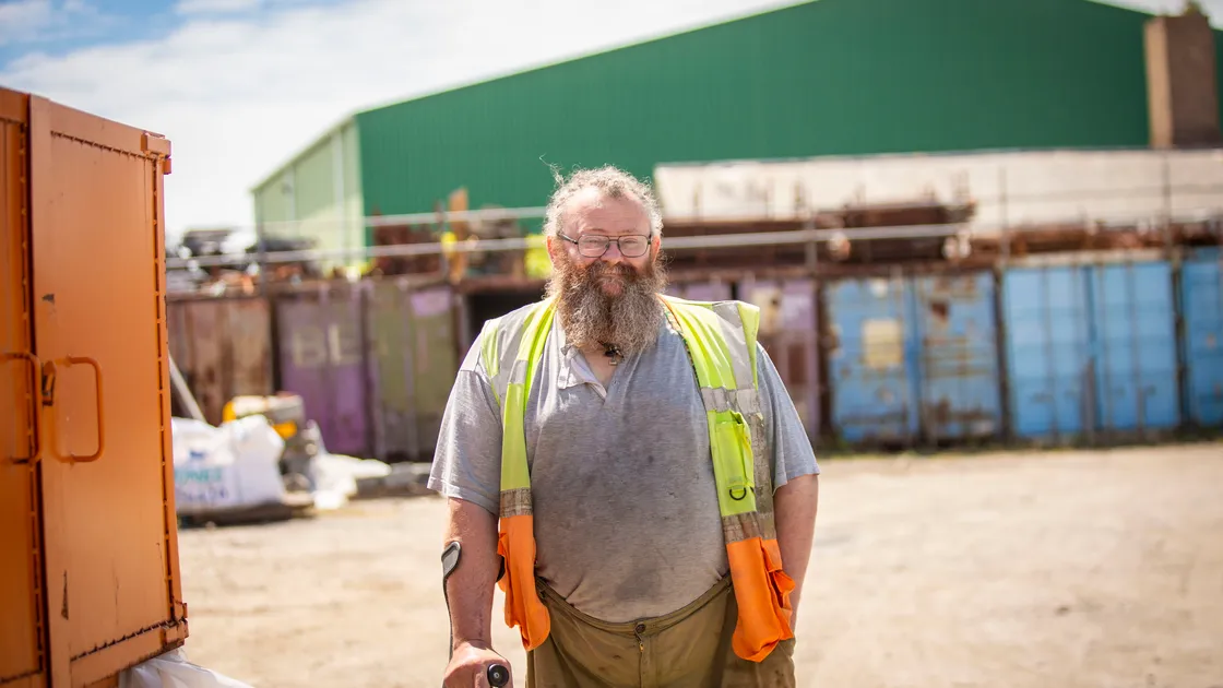 Lance Vaudin of Vaudin Stonemasons at Fontaine Vinery. It is one of the remaining businesses based there and struggling to find a new base when housing development starts next year. (Picture by Sophie Rabey, 31004130)