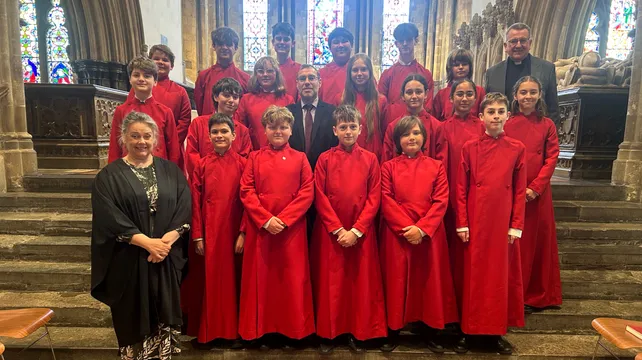 College choir performs at Salisbury Cathedral