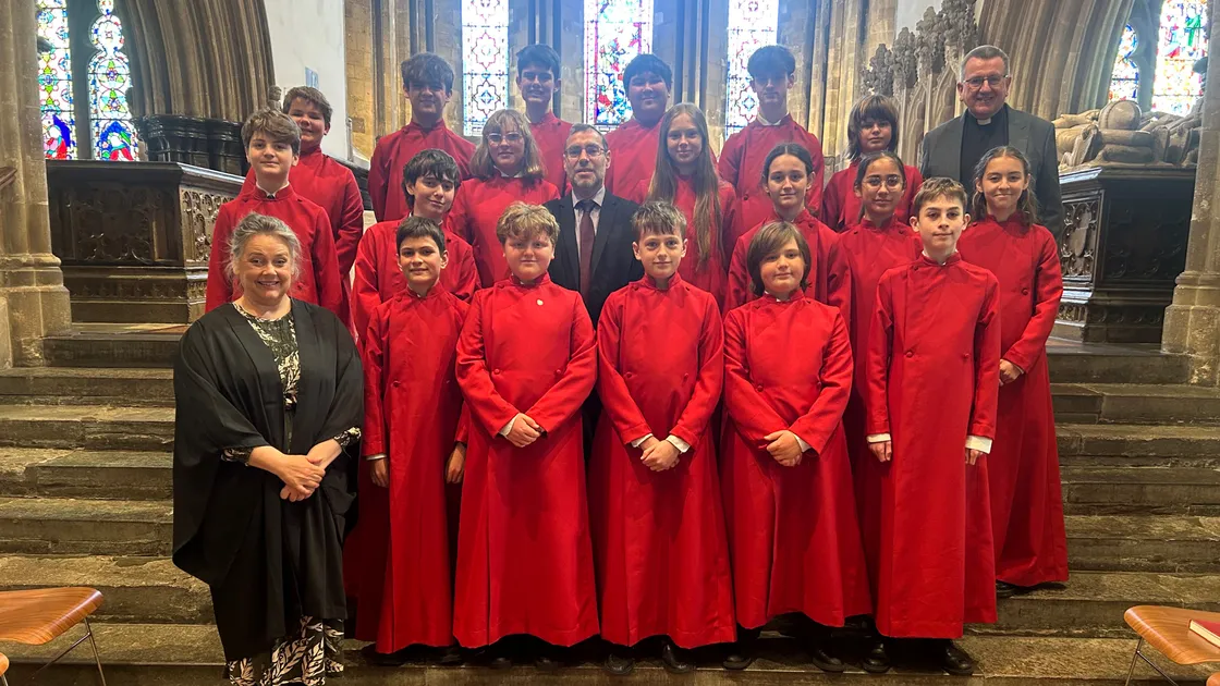 Elizabeth College’s Chapel Choir performed evensong at Salisbury Cathedral.