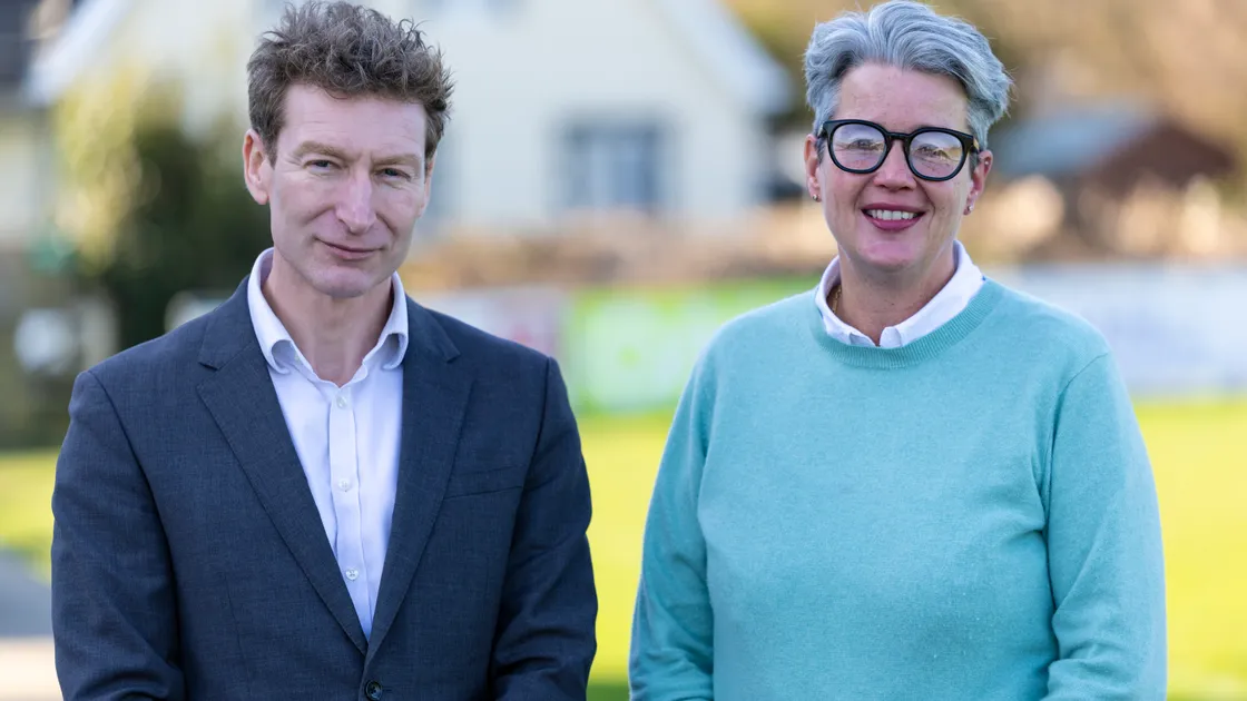 Jim Roberts and Jane St Pier from the charity At Home In Guernsey