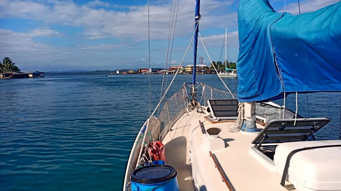 Our anchorage until we can make it home. Image supplied by Adam Harvey. (27864441)