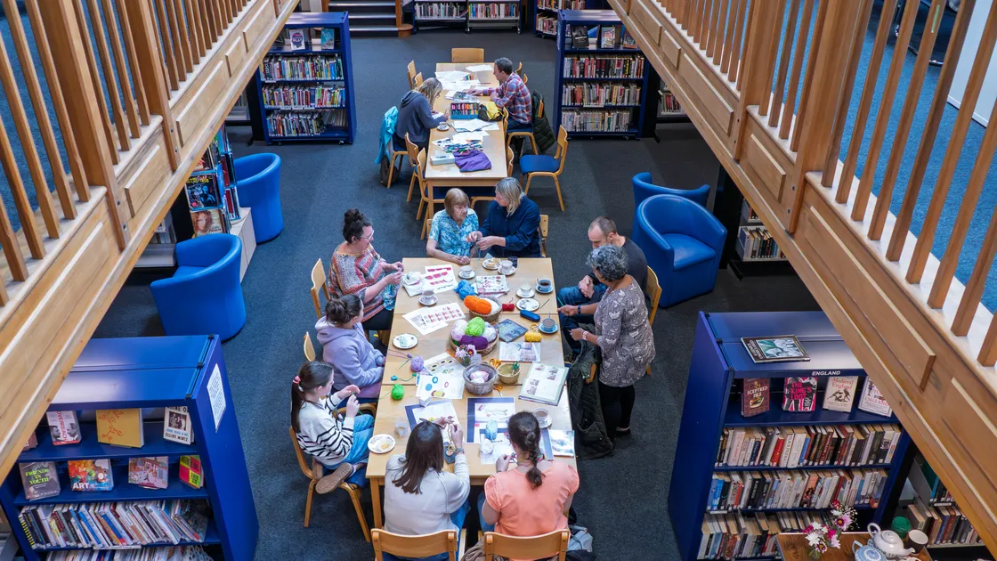 The event, hosted in the library’s Hayward Room, was entirely free, and saw all activities accompanied by tea and cake.