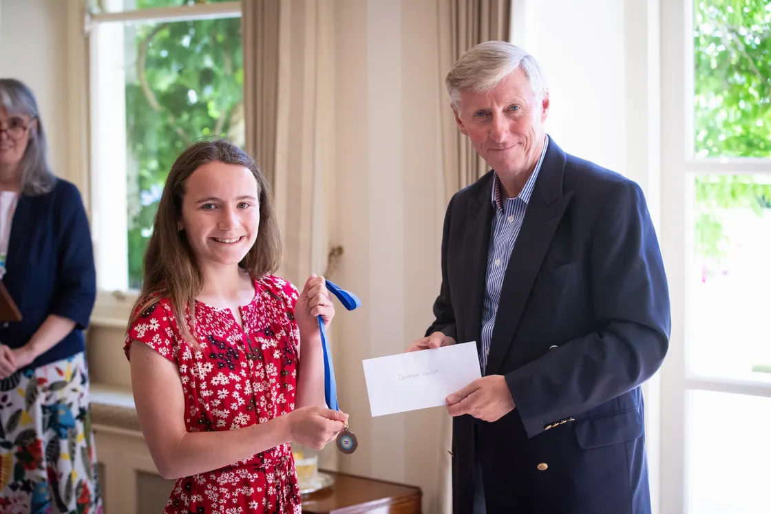 Picture By Peter Frankland. 29-06-20 Heritage 75 school poetry competition awards presentation at Government House. Carmen Walsh. (28413331)