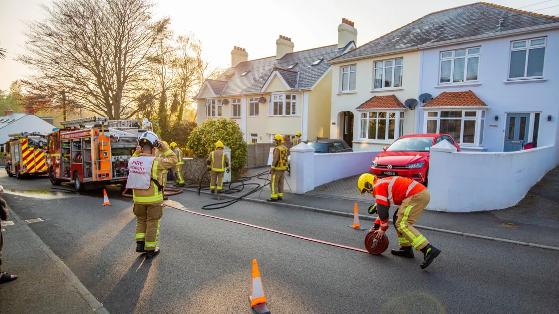 A fire in a home on Le Foulon road, St Peter Port, was contained to the kitchen. (Picture by Sophie Rabey, 29467663)