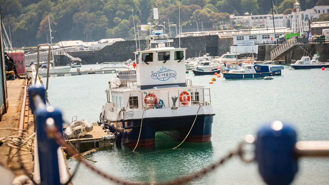 The Isle of Herm in St Peter Port Harbour. The vessel will be laid up, along with the Herm Lass, until a decision is made to sell them. (Picture by Sophie Rabey, 32207964)