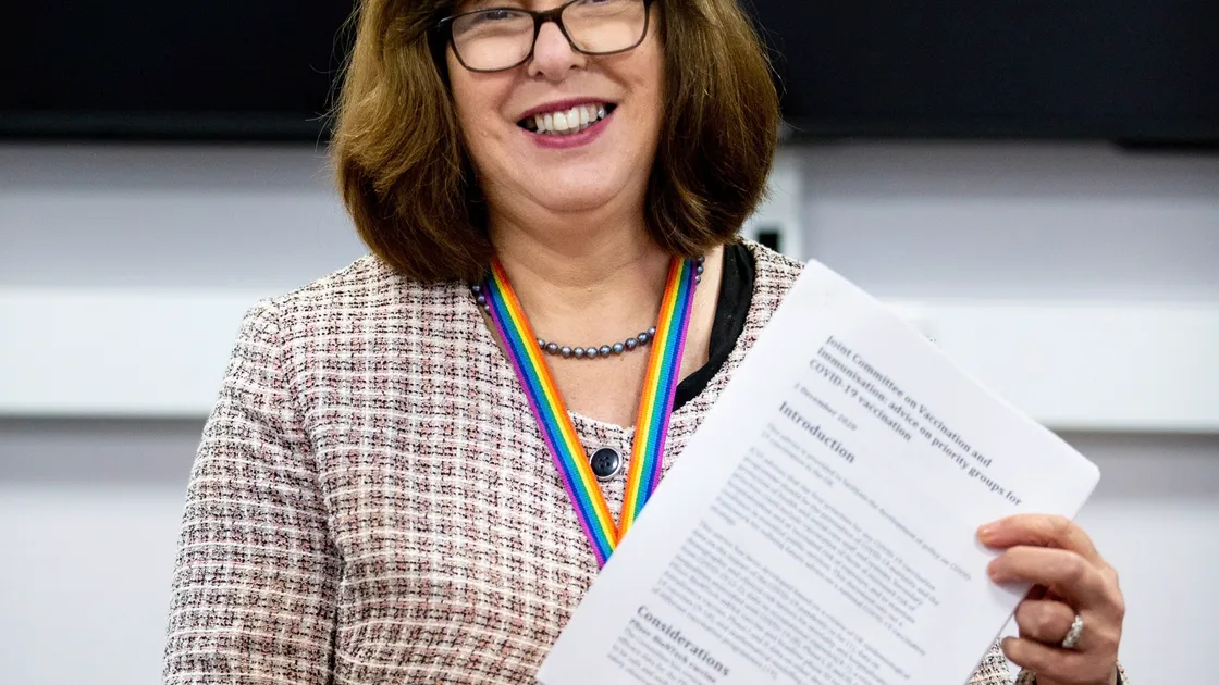 Director of Public Health Dr Nicola Brink with the UK press release about the approval of the Pfizer BioNTech vaccine. (Picture by Peter Frankland, 28975729)