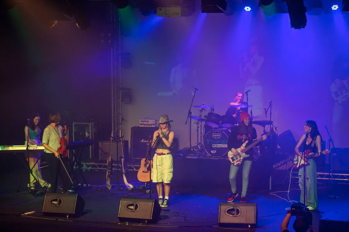 The Ladies' College band, Twisted Laces. (Picture by Sophie Rabey, 29554601)