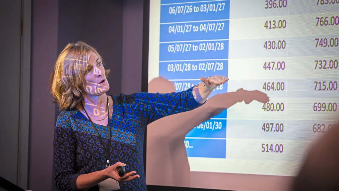 Employment & Social Security committee secretary Ellen Pragnell gave the presentation. (Picture by Peter Frankland, 33884871)