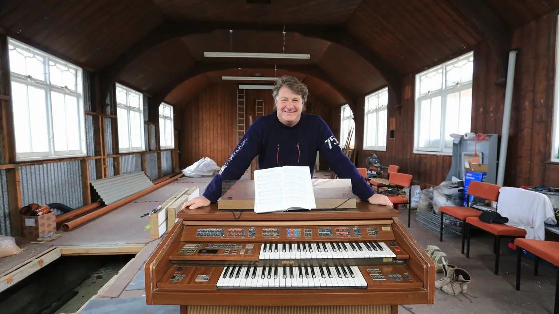 Nigel Chescoe and his wife, Cate, bought The King’s Barn Mission last year. It will be demolished next week and turned into a home. Mr Chescoe is looking to find a new home for the organ. (Picture by Adrian Miller, 29372287)