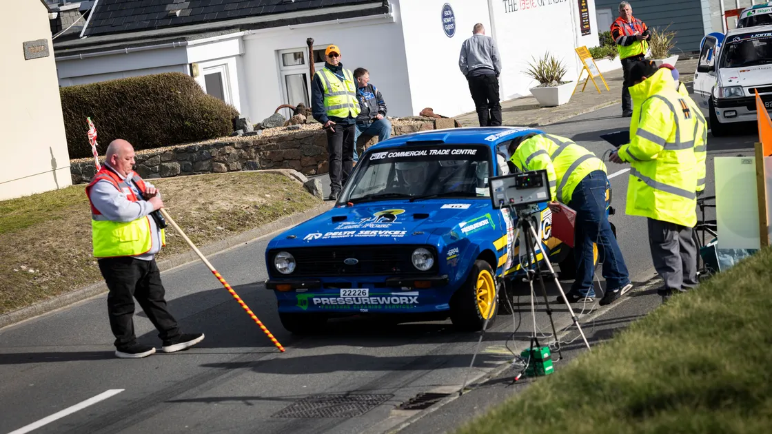 Kevin and Kay on the startline of last year’s Guernsey Rally. They would finish third in class