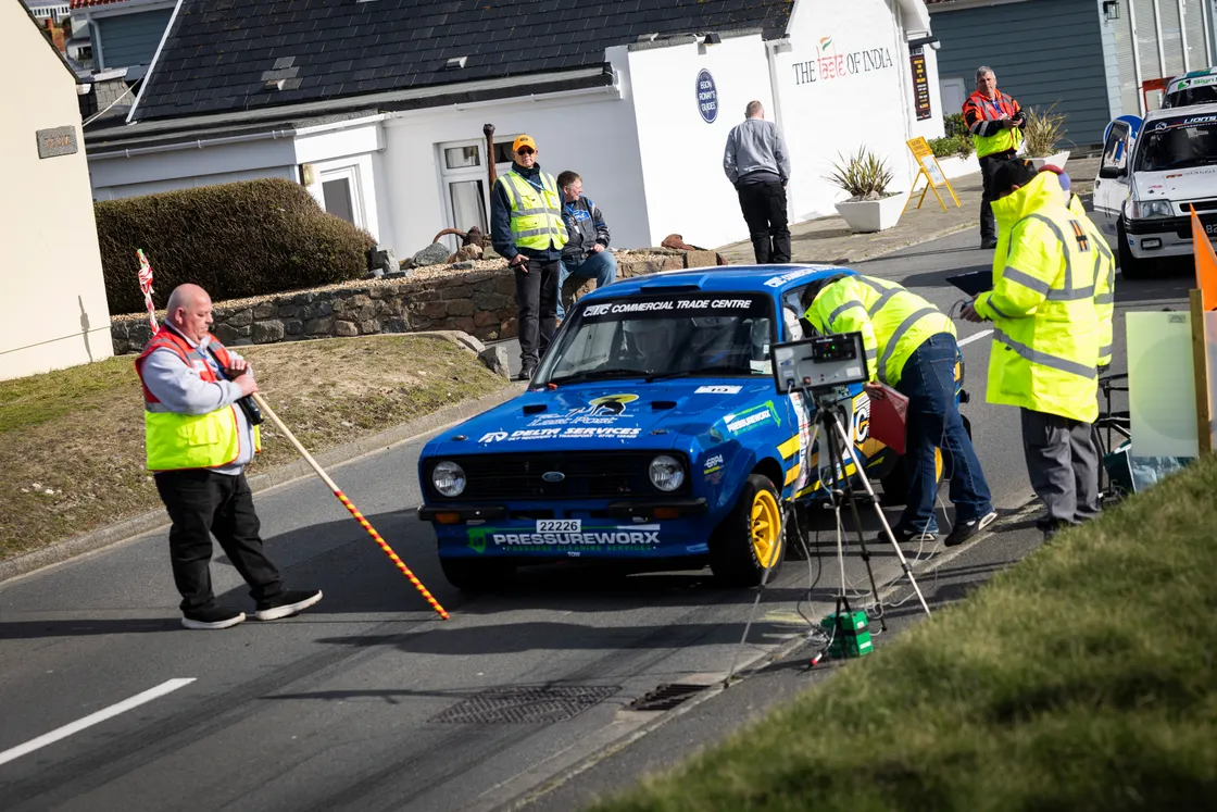 Kevin and Kay on the startline of last year’s Guernsey Rally. They would finish third in class