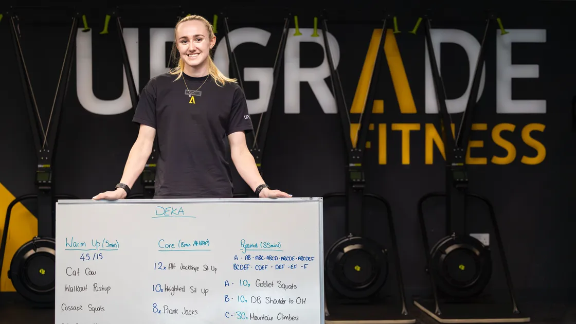 Upgrade’s head Hyrox coach Kate Collenette recently placed second elite woman at the UK’s first DEKA Fit arena event in Derby