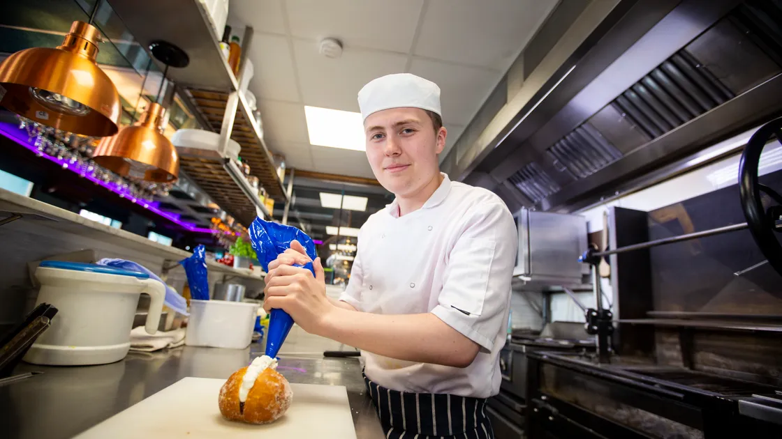 Jack Collenette has won the Guernsey Institute apprentice of the year award. He is currently undertaking his apprenticeship as a chef at the Best Western Moores Hotel. (Picture by Luke Le Prevost, 30943924)