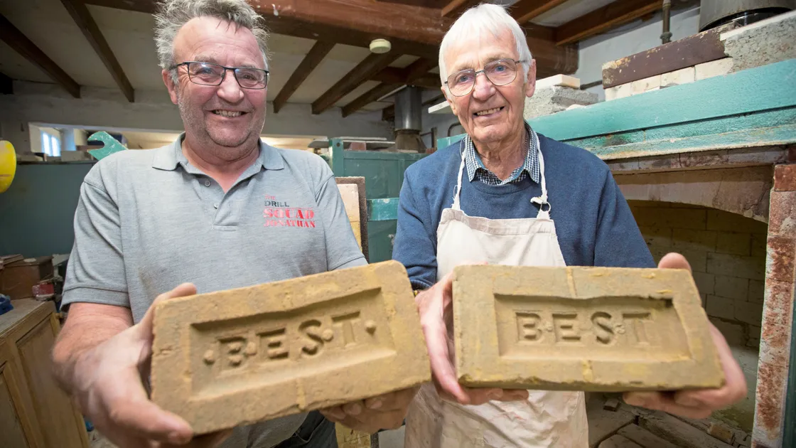 Jonathan Travers, left, and Moulin Huet Pottery owner Rex Opie. (Picture by Adrian Miller, 24040179)