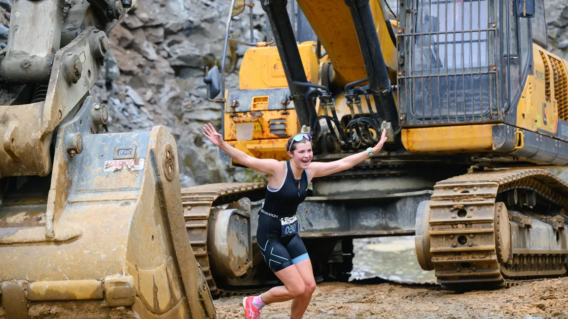 Women's race winner Lindsay Sword in Les Vardes Quarry. (Picture by Andrew Le Poidevin, 33559935)