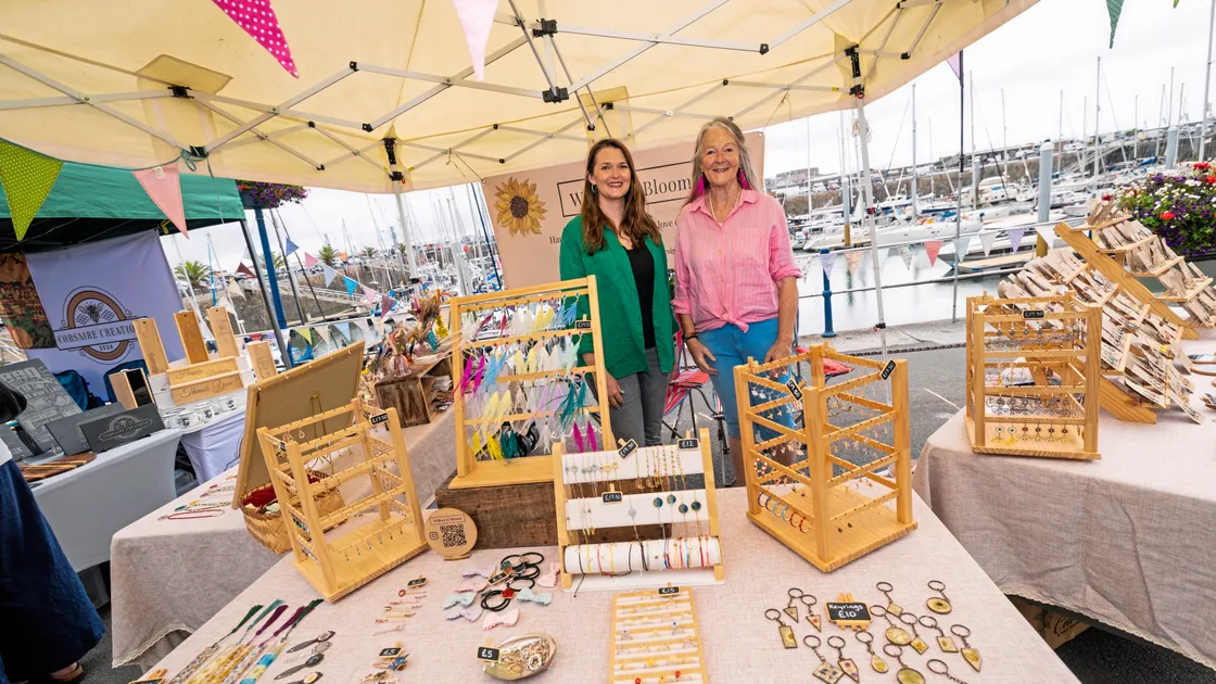 Amelia Smitheram and her mum Trish Smitheram on ‘Willow & Bloom’ stall.