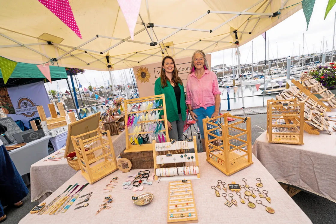 Amelia Smitheram and her mum Trish Smitheram on ‘Willow & Bloom’ stall.