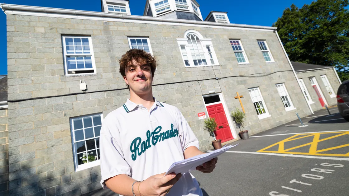 Blanchelande College student Gabriel McConnell, 18, has secured a place at Exeter University, where he will be studying politics and philosophy.