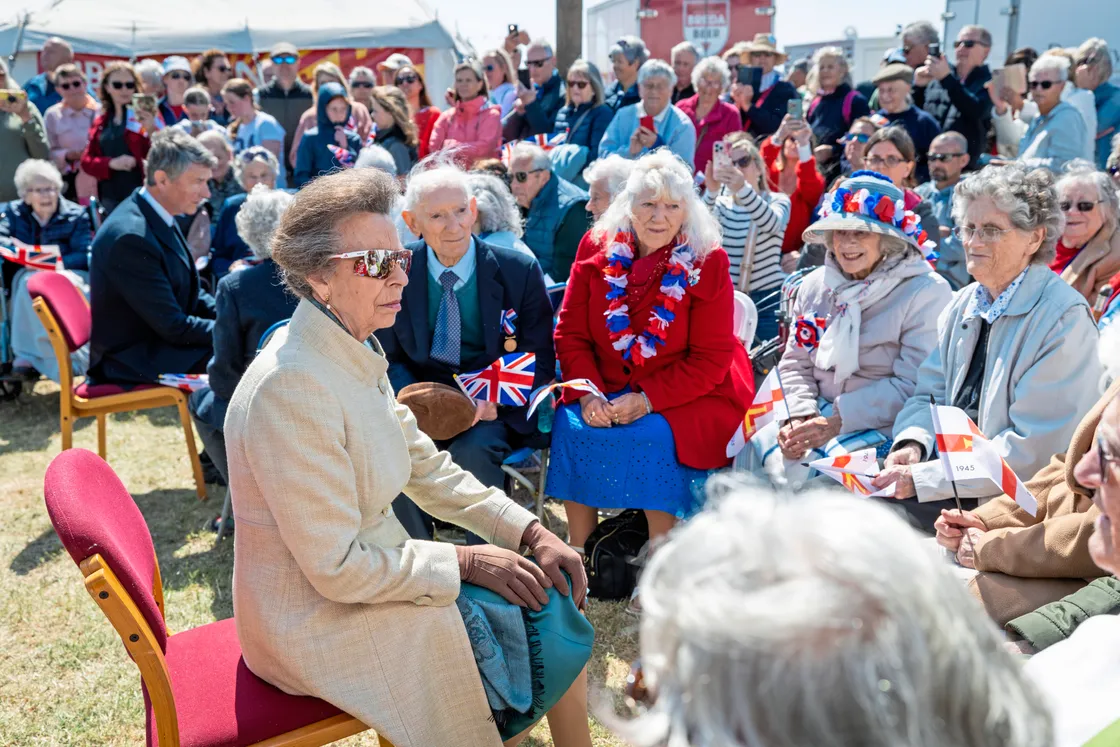 Princess Anne also headed out to L‘Eree, meeting with people who were in Guernsey during the Occupation.