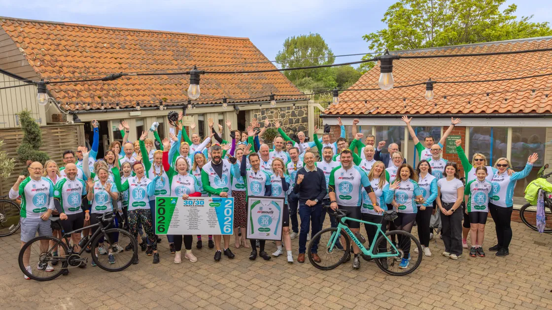 The 30 Rides in 30 Days riders met at The Kiln for breakfast before starting their challenge on Saturday. 