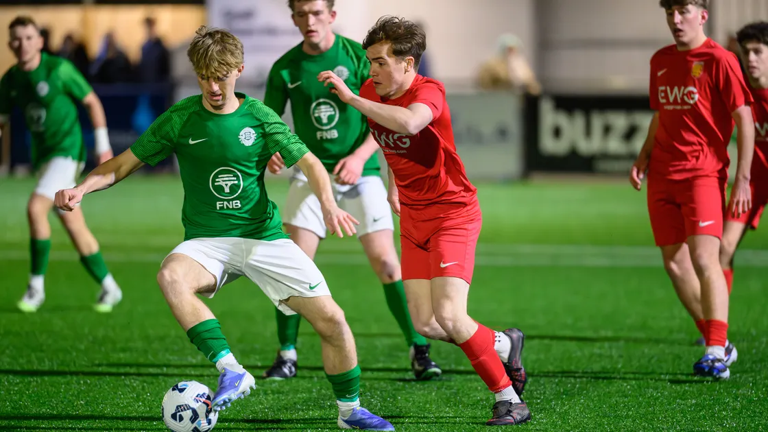 Charlie Robilliard in last season’s U21 Muratti. He scored another hat-trick for GFC Development on Monday.