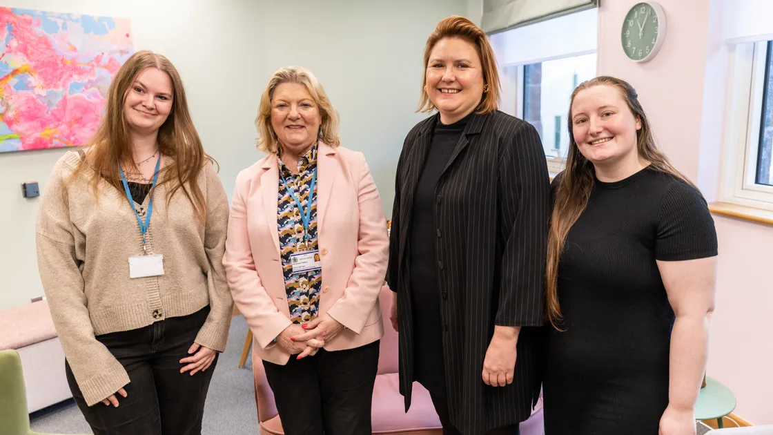 Victim Support & Witness Service staff. Administration officer Chantelle Turner, deputy manager Philomena Haddon, manager Jenny Murphy and support officer Corey Wyatt.