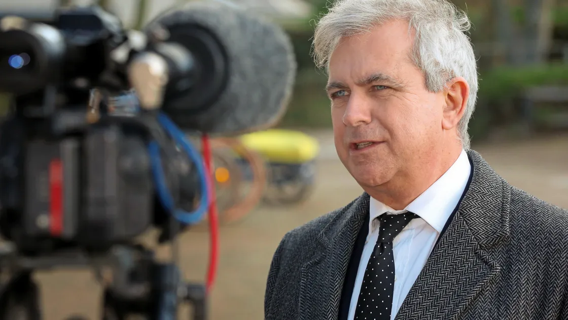 Seigneur Christopher Beaumont talks to the media after a deal was struck on the future of electricity for the Sark. (Picture By Steve Sarre, 23264328)