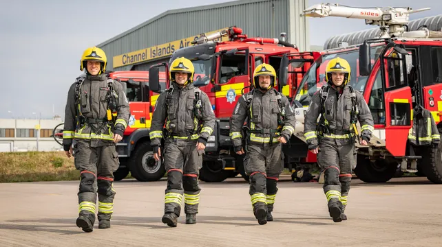 Airport firefighters gearing up for charity walk around island