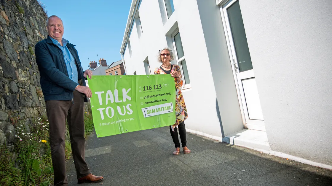 Graham Hall, the local director designate, and current director Zee Lanoe outside Jamaica Hall, which will be home to the local branch of the Samaritans later this year.                           (Picture by Peter Frankland, 21543375)