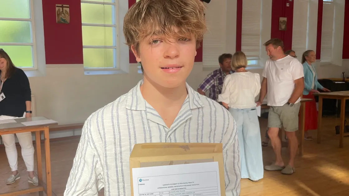 13-year-old Theo Curle achieved a grade nine in GCSE maths.