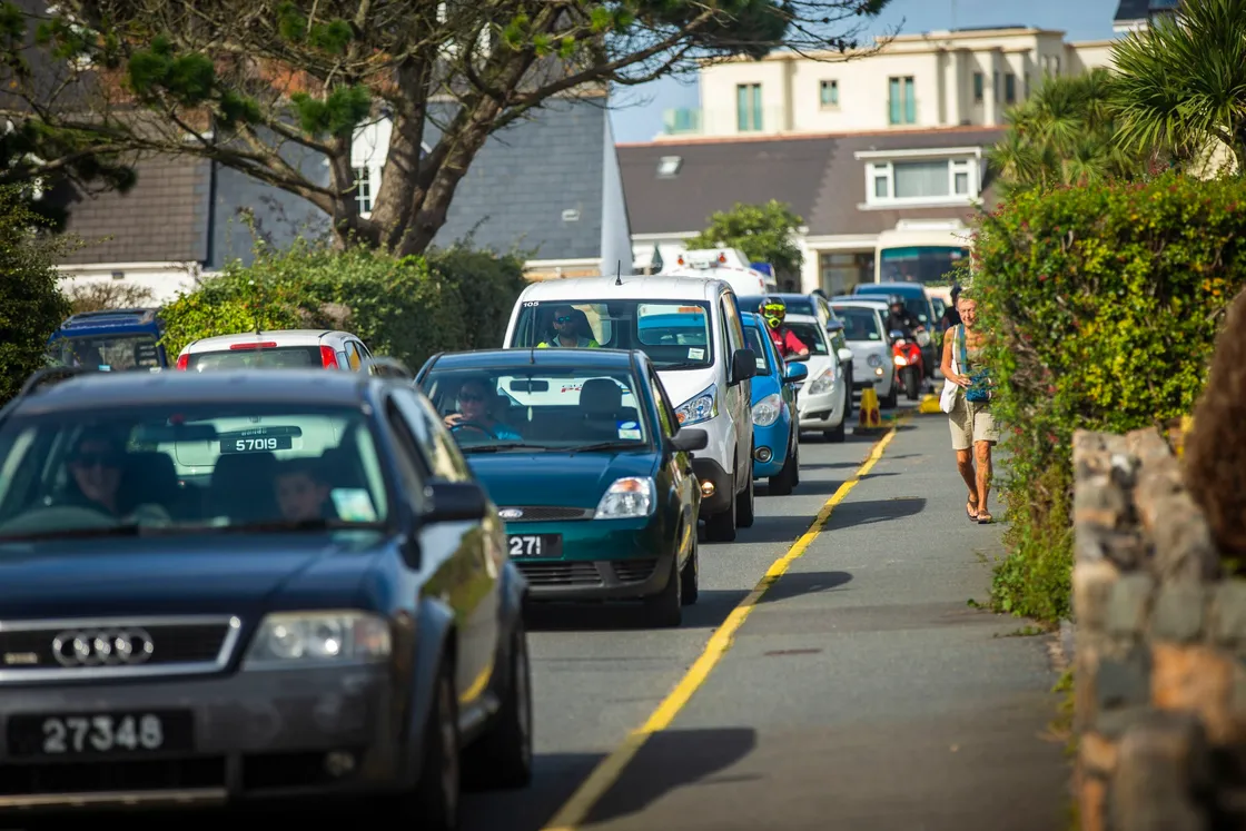 Picture by Sophie Rabey.  07-09-20.  Residents of Rue du Bouverie are upset that their street has now been turned into race track and always full of traffic due to the road closures around Cobo and new diversions.. (28663369)