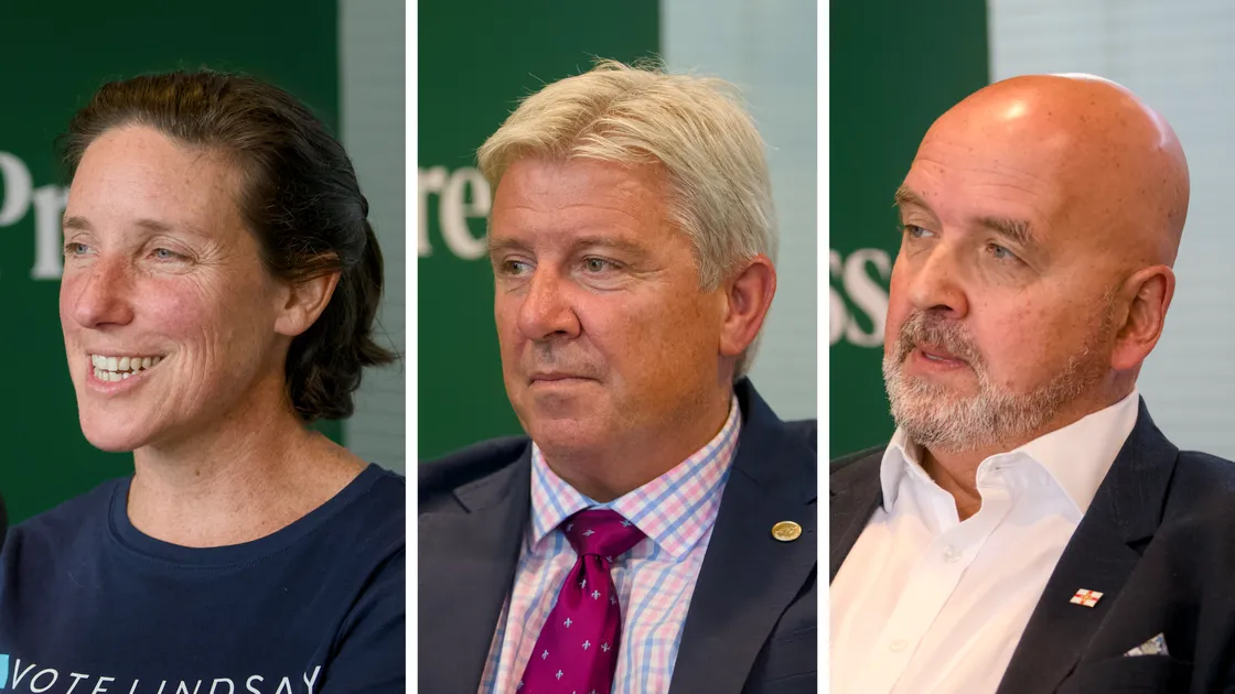 Deputies Lindsay de Sausmarez, Mark Helyar and Jonathan Le Tocq are standing to be the next president of Policy & Resources.